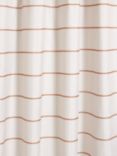 John Lewis Textured Wide Horizontal Stripe Recycled Polyester Shower Curtain, Caramel