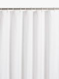 John Lewis Textured Waffle Recycled Polyester Shower Curtain, White