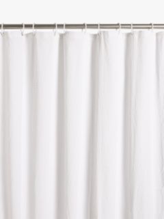 John Lewis Textured Seersucker Recycled Polyester Shower Curtain, White