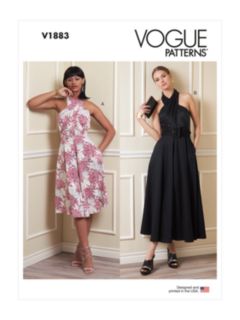 Vogue Misses' Criss Cross Halter Dress Sewing Pattern, V1883E5