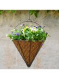 Ivyline Cone Net Hanging Garden Basket, Zinc