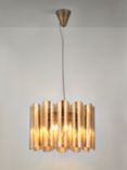 John Lewis Viscount Large Pendant Ceiling Light, Matt Antique Brass