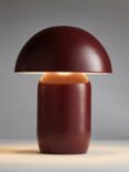 John Lewis Mushroom Rechargeable Dimmable Table Lamp, Damson
