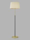 John Lewis Decorah Telescopic Floor Lamp, Painted Black/Brass