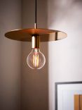 Swoon Collins Flush Pendant Ceiling Light, Gold