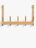 John Lewis Bamboo Over Door Hanging Rack, 5 Hooks, Natural