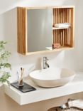 John Lewis Mirrored Slatted Bathroom Cabinet