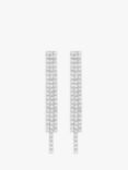 Jon Richard Rhodium Plated Cubic Zirconia Shower Drop Earrings, Silver