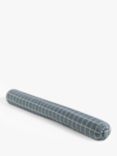 John Lewis Woven Check Draught Excluder, Blue