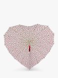 Fulton L909 Heart Shaped Umbrella, Red Hearts Water