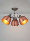 John Lewis Baldwin 3 Arm Semi Flush Ceiling Light