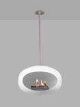 Le Feu Bio Fuel Sky Suspended Ceiling-Mounted Indoor / Outdoor Fireplace, White