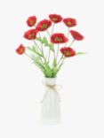 Floralsilk Atifical Poppy in Ripple Vase