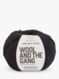 Wool And The Gang Shiny Happy Cotton Knitting and Crochet Yarn, 100g, Cinder Black