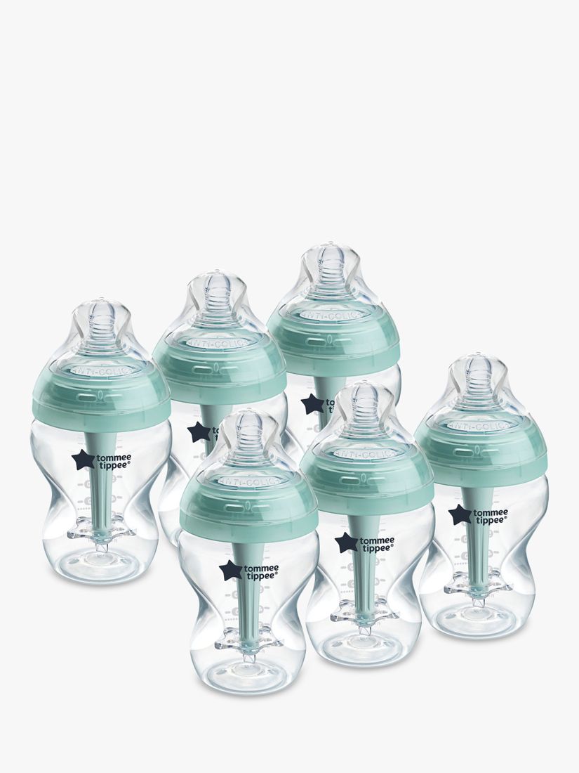 Tommee Tippee Advanced Anti-Colic Baby Bottles with Slow Flow Teats, Pack of 6, 260ml