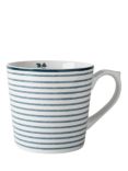 Laura Ashley Blueprint Candy Stripe Mug, Set of 4, 320ml, Blue/White