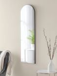 Yearn Delicacy Arched Wood Frame Wall Mirror, 100 x 30cm