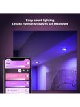 Philips Hue White and Colour Ambiance Wireless Lighting LED Colour Changing Light Bulb with Bluetooth, 5.7W GU10 Bulb, Pack of 6
