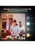 Philips Hue White Ambiance Wireless Lighting LED Light Bulb with Bluetooth, 5.7W GU10 Bulb, Pack of 6