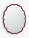 John Lewis Wiggle Oval Wall Mirror, 73 x 55.5cm, Damson