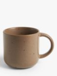 John Lewis Soft Speckle Glaze Stoneware Mug, 300ml, Caramel
