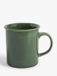 John Lewis Glassy Glaze Stoneware Mug, 310ml, Dark Green