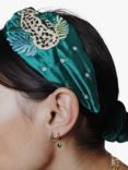 Orelia Swarovski Emerald Drop Huggie Hoop Earrings