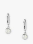 Orelia Swarovski Opal Drop Huggie Hoop Earrings
