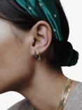 Orelia Swarovski Emerald Ear Party Earrings, Pack of 3, Pale Gold
