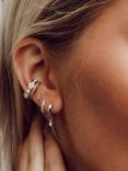 Orelia Lightning & Star Ear Party Earrings, Set of 3, Silver