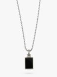 Orelia Oynx Tag Chain Necklace, Silver