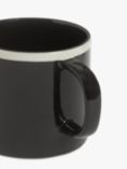 John Lewis ANYDAY Contrast Rim Stoneware Mug, 280ml, Black