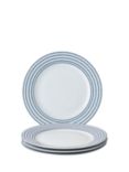 Laura Ashley Blueprint Candy Stripe Side Plate, Set of 4, 23cm, Blue/White
