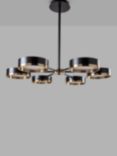 Pure White Lines Moscow 6 Arm Ceiling Light