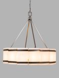 Pure White Lines Mosman Alabaster Ring Ceiling Light, Grey