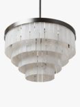Pure White Lines Mosman Alabaster Tiered Ceiling Light, Grey