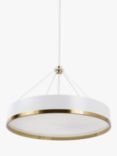 Pure White Lines Moscow Large Drum Pendant Ceiling Light