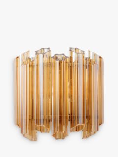 Pure White Lines Palermo Wall Light, Amber