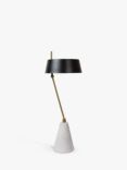 Pure White Lines Montreal Marble Desk Lamp, Black