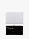 Pure White Lines Quebec Marble Table Lamp, Black
