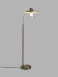 John Lewis Torrin Metal & Glass Floor Lamp, Antique Brass
