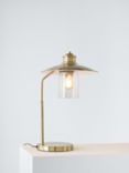 John Lewis Torrin Metal & Glass Table Lamp, Antique Brass