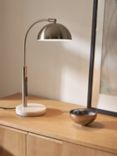 John Lewis Arc LED Smart Switch Table Lamp, Brushed Steel