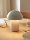 John Lewis Mushroom Rechargeable Dimmable Table Lamp, White