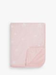 John Lewis Baby Star Print Fleece Blanket, Pink