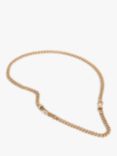 AllSaints Curb Chain Collar Necklace, Warm Brass