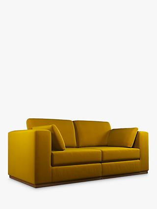 Rubik Range, John Lewis + Swoon Rubik Medium 2 Seater Sofa, Dark Leg, Turmeric Velvet