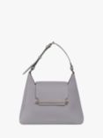 Strathberry Multrees Leather Hobo Bag, Frost Grey/Vanilla