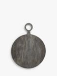 John Lewis Large Round Serving Board, 38cm, FSC-Certified (Mango Wood), Dark Grey