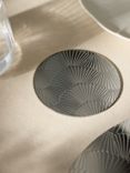 John Lewis Etched Scallop Stainless Steel Round Coasters, Set of 4, Silver